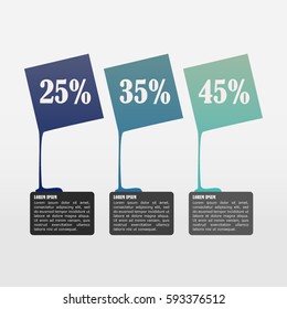 Information abstract molten infographic template. Vector statistical elements for data and statistics presentation