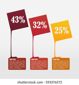 Information abstract molten infographic template. Vector elements for data and statistics presentation