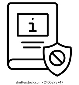 Information Access Icon line vector illustration