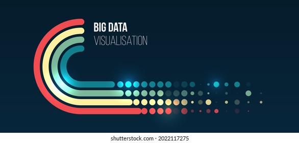 Konzept der Informationsanalyse. Sortieren von Daten. Vektor Waves Technologie Hintergrund. Abstrakte Streaminformationen mit Zeilenarray und Binärcode. Filtermaschinenalgorithmen. Visualisierung großer Daten.