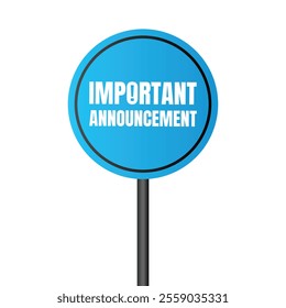 Information announcement vector information icon, Important notice microphone banner vector, public awareness announcement