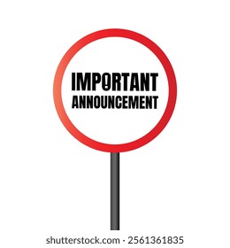 Information announcement vector information icon, Important notice microphone banner vector, public awareness announcement