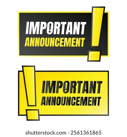 Information announcement vector information icon, Important notice microphone banner vector, public awareness announcement