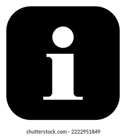 Icono de información y aplicación en blanco