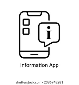 Information App vector outline Icon Design illustration. Business And Management Symbol on White background EPS 10 File