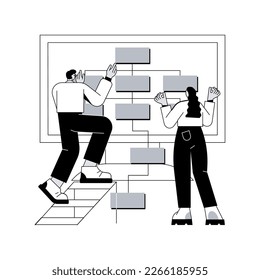 Information architecture abstract concept vector illustration. Information system engineering, data architecture UX, software development, corporate website menu, web design abstract metaphor.