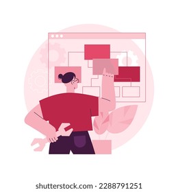 Information architecture abstract concept vector illustration. Information system engineering, data architecture UX, software development, corporate website menu, web design abstract metaphor.