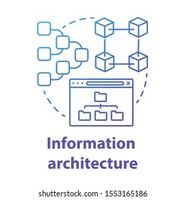 Information architecture concept icon. Software development kit idea thin line illustration. Managing user information and sitemap. Program developer. Vector isolated outline drawing