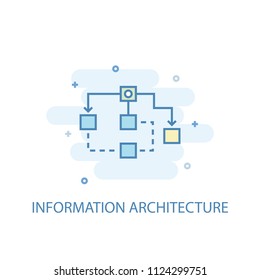 Information Architecture Concept Trendy Icon. Simple Line, Colored Illustration. Information Architecture Concept Symbol Flat Design From ECommerce  Set. Can Be Used For UI/UX