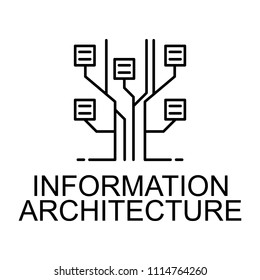 information architecture icon. Element of web development signs with name for mobile concept and web apps. Detailed information architecture icon can be used for web and mobile on white background