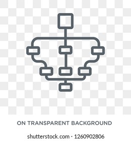 information architecture icon. Trendy flat vector information architecture icon on transparent background from general  collection. High quality filled information architecture symbol use for web and