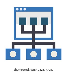 Information Architecture isolated flat color icon