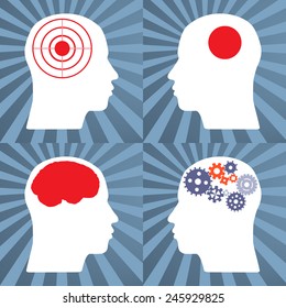 Information attack and headache illustration