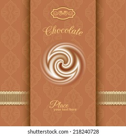 Information Banner or background template Vector Design chocolate packaging.