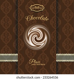 Information Banner chocolate  template Vector Design