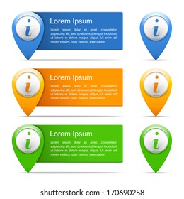Information banners and symbols, vector ep10 illustration