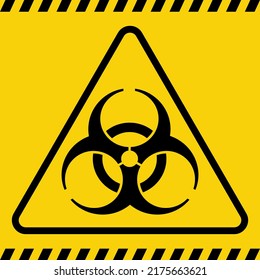 Information bio hazard symbol of a biological hazard threat alert. Safety concept. vector illustration.