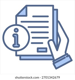 Información Ilustración vectorial Blue Icon