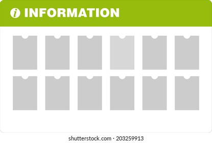 Information board - Green and white Information board