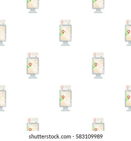 Information board icon in cartoon style isolated on white background. Park pattern stock vector illustration.