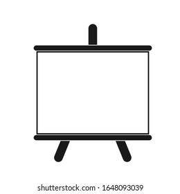 Symbol für das Informationsbrett. Menü Schwarz-Weiß-Board. Flache Vektorillustration auf weißem Hintergrund.