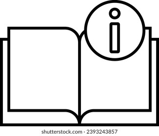 Information book , Alert, risk sign line icon