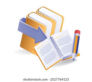 Information book with digital data folder