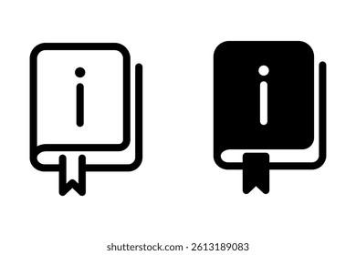 Information book icon set. suitable for various applications such as websites, apps, and educational materials