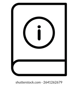 Information book icon simple flat icon vector symbol