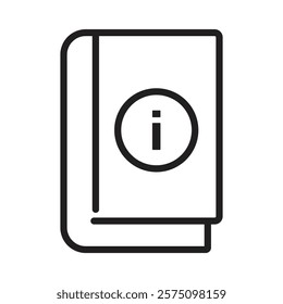 Information book icon Simple thin outline