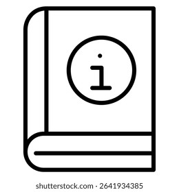 Information book icon Thin line vector design