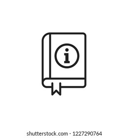 Information book icon, Vector illustration