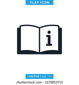 Plantilla de diseño del logotipo vector del libro de información