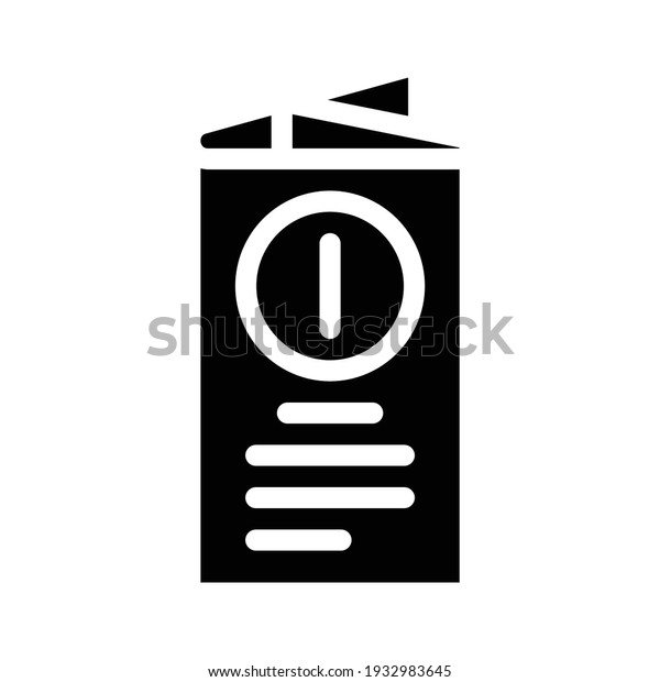 information booklet\
glyph icon vector. information booklet sign. isolated contour\
symbol black\
illustration