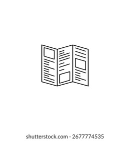 Information booklet icon flat vector design.