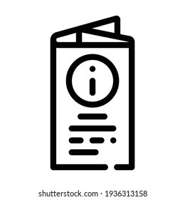 information booklet line icon vector. information booklet sign. isolated contour symbol black illustration