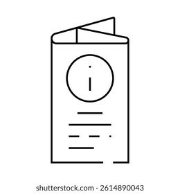 information booklet line icon vector. information booklet sign. isolated contour symbol black illustration
