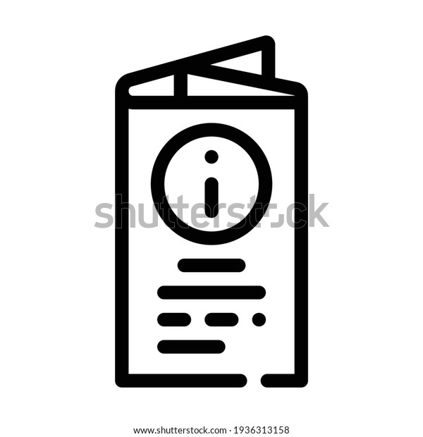 information booklet\
line icon vector. information booklet sign. isolated contour symbol\
black illustration