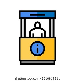 information booth color icon vector. information booth sign. isolated symbol illustration