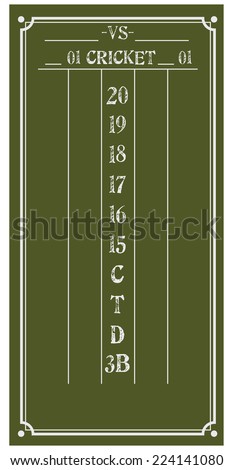 Information booth for a game of darts. Vector illustration.