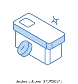 Icono de la cabina de información Vector ilustración de stock