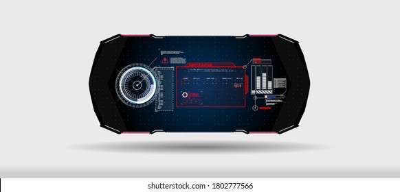 Barras de cuadro de información y plantillas de diseño de marcos de información digital modernas. Es bueno para la interfaz de usuario/UX del juego. Ilustración vectorial Un conjunto de marcos modernos, llamadas para elementos de interfaz de menú de usuario con un estilo HUD futurista.