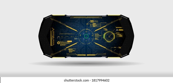 Information box bars and modern digital info frame layout templates. Good for game UI/UX. Vector Illustration A set of modern frames, callouts for user menu interface elements in futuristic HUD style.