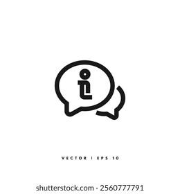 Information Bubble Icon. Editable Stroke