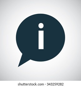 information bubble icon, on white background
