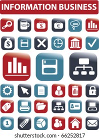 information & business buttons. vector