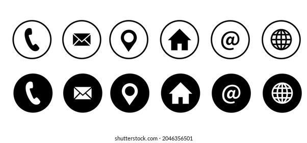 Recopilación de iconos de vectores de comunicación de negocios de información