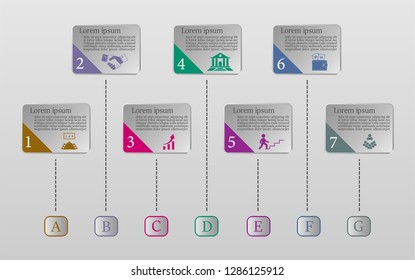 Information business - graphics. Growth, business development. Vector illustration of color rectangular graphs.