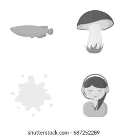 information, business, industry and other web icon in monochrome style. girl, operator, headphones, icons in set collection.