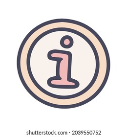 information button color vector doodle simple icon